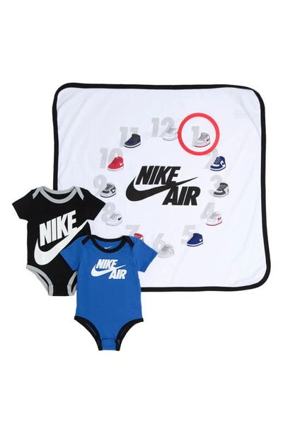 Nike Af1 Baby 3-piece Milestone Blanket Set In Multicolor