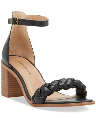 Lucky Brand Women's Sertini Ankle-strap Sandals Women's Shoes In Black