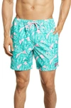 Vineyard Vines Chappy Stripe Swim Trunks In Hibiscus