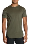 Cuts Clothing Trim Fit Elongated Crewneck T-shirt In Pine