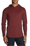Cuts Clothing Trim Fit Pullover Hoodie In Cabernet