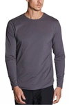 Cuts Clothing Crewneck Long Sleeve T-shirt In Cast Iron