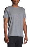 Cuts Clothing Trim Fit Split Hem Crewneck T-shirt In Heather Grey