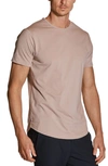 Cuts Clothing Trim Fit Crewneck Cotton Blend T-shirt In Winter Solstice