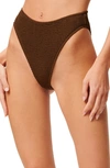 Good American Always Fits Good Waist Bikini Bottoms In Mocha001