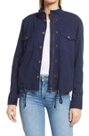 Caslonr Stretch Organic Cotton Soft Jacket In Navy Peacoat