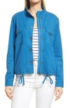 Caslonr Stretch Organic Cotton Soft Jacket In Blue Vallarta