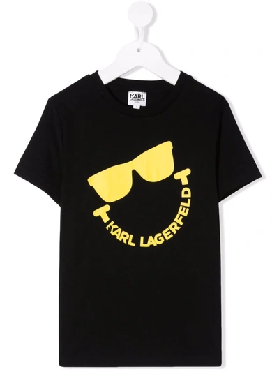 Karl Lagerfeld Logo-print Organic Cotton T-shirt In Black