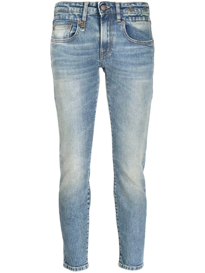 R13 Faded Skinny Jeans In Blue