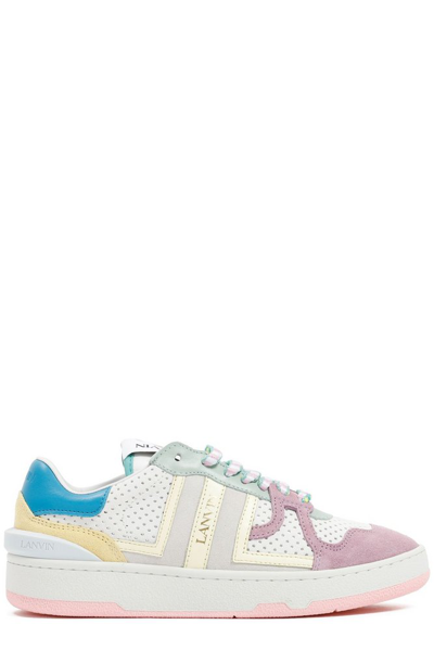 Lanvin Clay Colour-block Sneakers In White