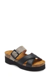 Naot Juliette Slide Sandal In Soft Black/ Beige