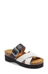 Naot Juliette Slide Sandal In Soft White/ Soft Black