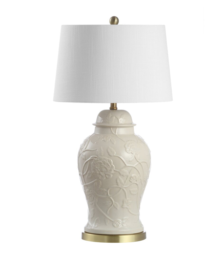 Jonathan Y Naiyou Ceramic Classic Traditional Led Lamp Table Lamp In Cream