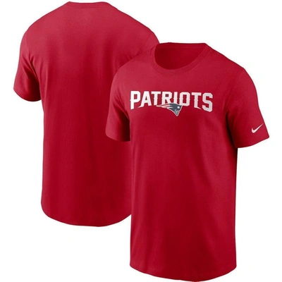 Nike Men's Red New England Patriots Team Wordmark T-shirt