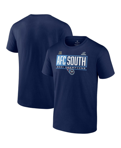 Fanatics Branded Navy Tennessee Titans 2021 Afc South Division Champions Big & Tall Blocked Favorite
