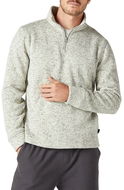 Lucky Brand Men's Los Feliz Half Zip Mock Neck Sweater In Cream