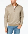 Tommy Bahama Men's Reversible Flipsider Half-zip Pima Cotton Sweatshirt In Steel Wool Heather