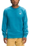 The North Face Heritage Patch Crewneck Sweatshirt In Banff Blue Heather