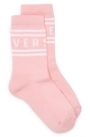 Versace Kids' Logo Crew Socks In 2p680 Candy Bianco
