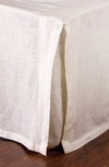 Pom Pom At Home Pleated Linen Bed Skirt In Cream