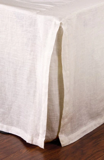 Pom Pom At Home Pleated Linen Bed Skirt In Cream
