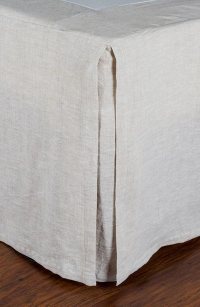 Pom Pom At Home Pleated Linen Bed Skirt In Flax