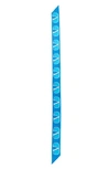 Valentino Vlogo Silk Skinny Scarf In Island Water/ Blue Jay
