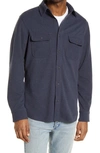 Treasure & Bond Trim Fit Stretch Overshirt In Navy India Ink