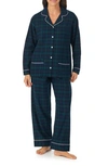 Lanz Of Salzburg Pajamas In Dk Blue Plaid