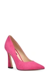 Nine West Trendz Pointed Toe Pump In Electric Pink Suede