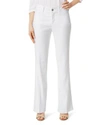 Nydj Wylie Five-pocket Linen Trousers In Optic White