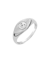 Sterling Forever Starry Nights Signet Ring In Silver