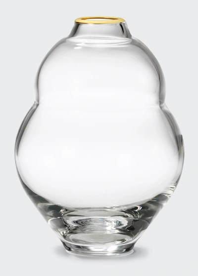 Aerin Sancia Gourd Glass Vase In Clear