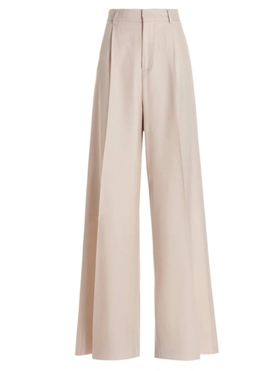 Amiri High-rise Pleated Wide-leg Trousers In White