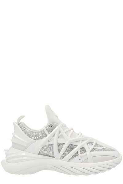 Jimmy Choo Cosmos Crystal-embellished Trainers In White