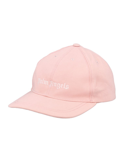 Palm Angels Kids' Logo-embroidered Cotton Baseball Cap In Pink