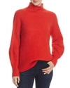 French Connection Urban Flossy Ribbed Knit Sweater In Mars Red