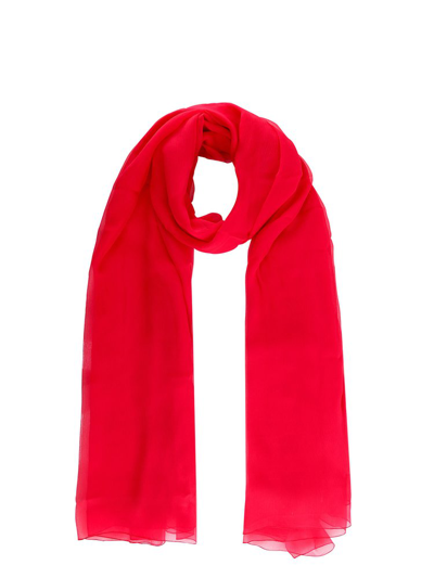 Alberta Ferretti Silk Scarf - Atterley In Red