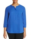 Nydj Pintuck-back Blouse In Ultramarine