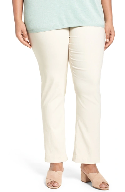 Nic + Zoe 'wonder Stretch' High Rise Straight Leg Pants In Sandshell