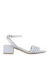 Agl Attilio Giusti Leombruni Crochet Ankle Strap Sandal In White-white