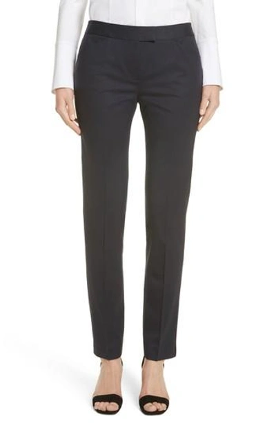 Lafayette 148 Irving Stretch Wool Pants In Ink
