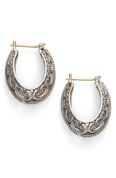 Konstantino 'penelope' Filigree Hoop Earrings In Silver