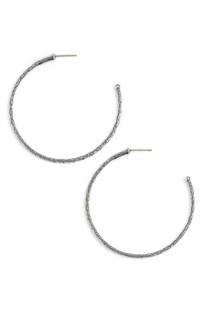 Konstantino 'silver Classics' Medium Etched Hoop Earrings