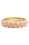 Sequin Casbah Hinge Bangle In Coral