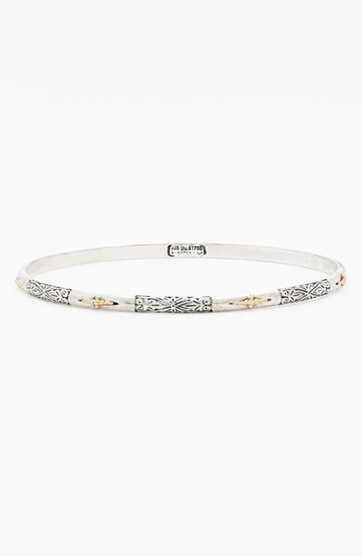 Konstantino Astra 7-star Silver & Gold Bangle In Silver/ Gold