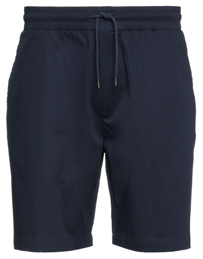 Woc Writing On Cover Man Shorts & Bermuda Shorts Midnight Blue Size Xl Cotton, Elastane