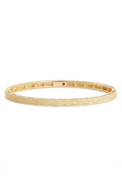 Roberto Coin Symphony Collection Gold Stacked Barocco Bangle In 18k Rose Gold In Yellow Gold