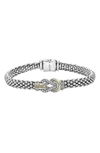 Lagos 18k Gold And Sterling Silver Newport Knot Bracelet With Diamonds