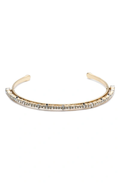 Alexis Bittar Crystal Lace Orbiting Cuff Bracelet In Gold